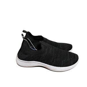 Tommy Bahama Women 7.5 Black Flint Knit Jogger Memory Foam Slip On Sneakers NWT